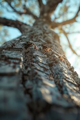 Poster - A detailed image of a tree trunk, useful for decorative or educational purposes