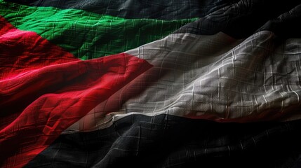 Poster - A close-up shot of a colorful blanket with a mix of red, white, and green hues