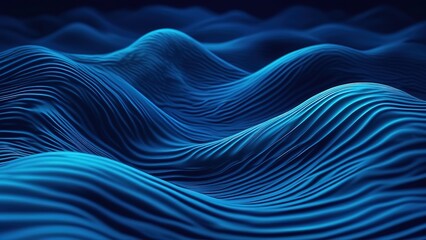 Poster - Abstract blue waves background