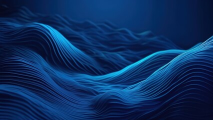 Poster - Abstract blue waves background