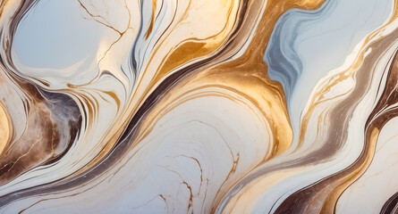 Wall Mural - Abstract Swirling Marble Texture in Beige, Brown and Grey