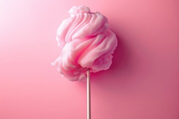Poster - A sweet treat on a stick against a bright pink background