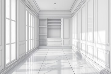 Aufkleber - Simple interior design, minimalism, blank space