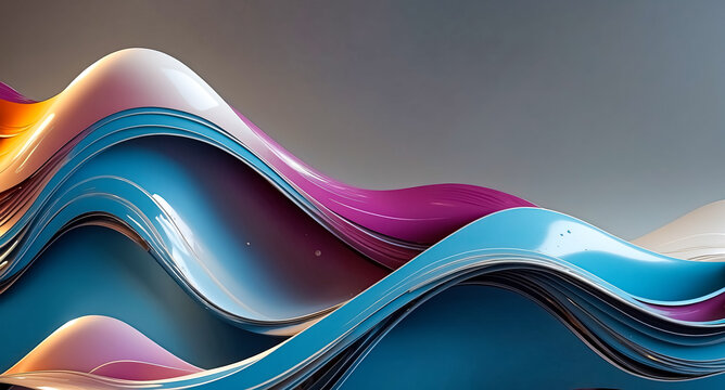 Abstract Colorful Waves