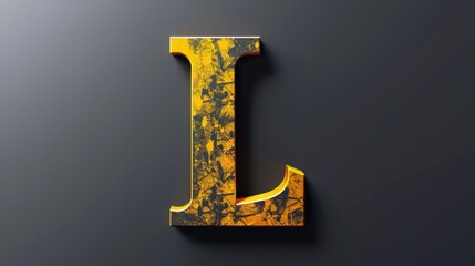 Aufkleber - A detailed shot of the letter L against a dark background