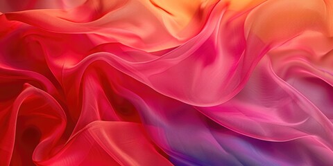 Poster - A detailed view of vibrant red and pink fabric texture