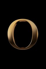 Poster - Simple design featuring a golden letter O against a dark, plain background