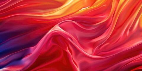 Poster - A detailed view of colorful textile with red, yellow, and blue hues
