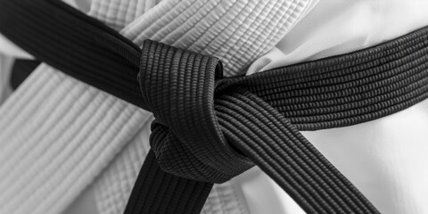 Poster - A close-up shot of a person wearing a belt, possibly for fashion or utility purposes
