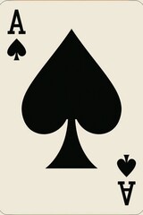 Poster - A black and white image of a playing card, suitable for use in illustrations or designs