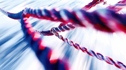 Poster - A close-up shot of a rope with a blurred background