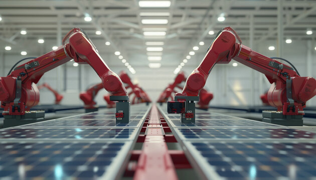 Automated Solar Panel Manufacturing with Robotic Arms