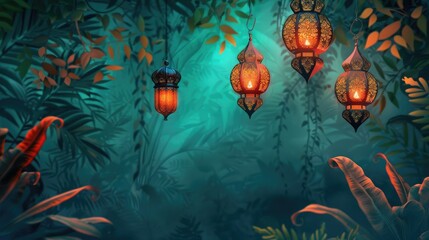 Wall Mural - Beautiful Ramadan symbolic background