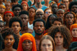 © SnapVault - Close-up of a diverse crowd of people outdoors, showcasing various ethnicities and expressions. The scene highlights unity and diversity, reflecting the beauty of cultural richness and inclusivity.
