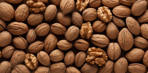 walnut seamless texture with a lot of nuts