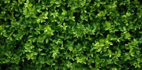 Wall Mural - bushes textured with green leaves on a black background