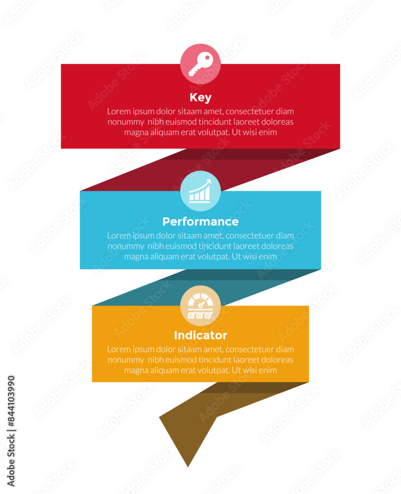 KPI key performance indicator infographics template diagram with ...