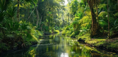  tropical forest in the morning