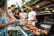 © Lucija - friends enjoy backyard barbecue party on summer weekend fun vacation lifestyle