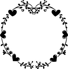 Poster - Romantic love frame silhuoette