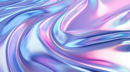 Poster - shiny pink and silver pastel metallic 3d render background