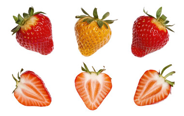 Wall Mural - Isolated PNG strawberry Fruit, GENERATIVE AI