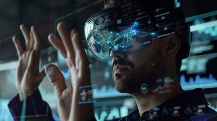 Poster - data scientist using virtual reality technology