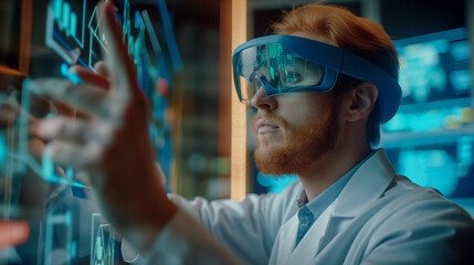 Poster - data scientist using virtual reality technology