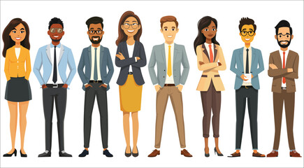 Group of business men and woman character set, Business people character set, Business people male and female characters, Young business people characters, Group of business men and women, Team, Group