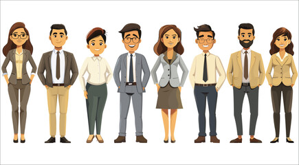 Group of business men and woman character set, Business people character set, Business people male and female characters, Young business people characters, Group of business men and women, Team, Group