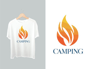 Wall Mural -  Camping T shirt design