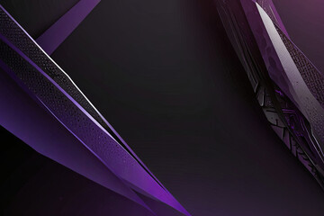 Wall Mural - Abstract gaming technology background in black and purple. Ideal for business presentations, banners, covers, web, flyers, posters, and more.