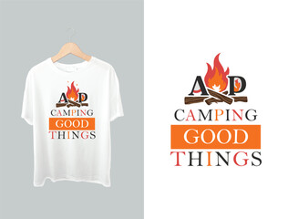 Wall Mural -  Camping T shirt design