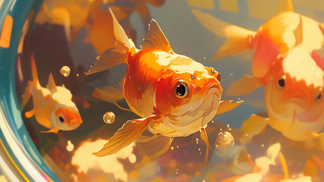 金魚鉢の中の金魚