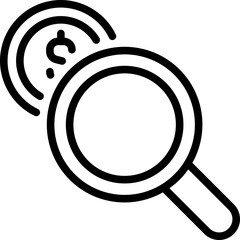 Sticker - financial research icon