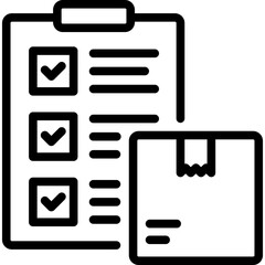 Wall Mural - packing list icon