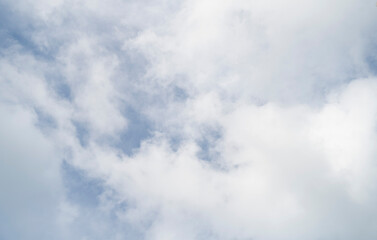 Canvas Print - Cumulus clouds in the blue sky.