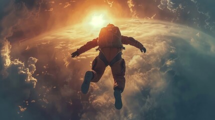 Wall Mural - sky diving