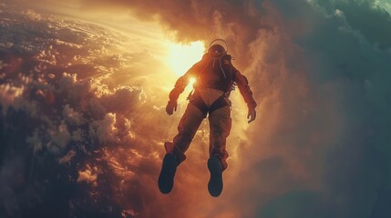 Wall Mural - sky diving