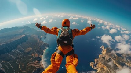 Wall Mural - sky diving