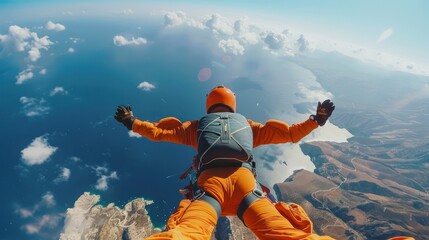 Wall Mural - sky diving
