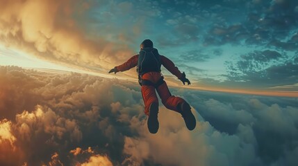 Wall Mural - sky diving