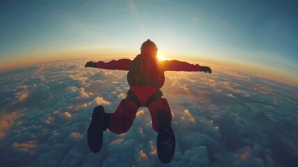 Wall Mural - sky diving