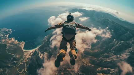 Wall Mural - sky diving