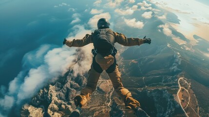 Wall Mural - sky diving