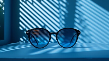 Fashion Glasses on Modern Background 