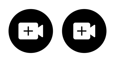 Poster - Add video content icon on black circle