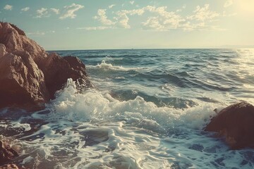 Poster - waves on the beach