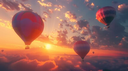 Aufkleber - hot air balloons