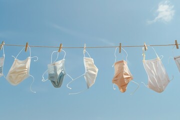 Aufkleber - socks hanging on clothesline